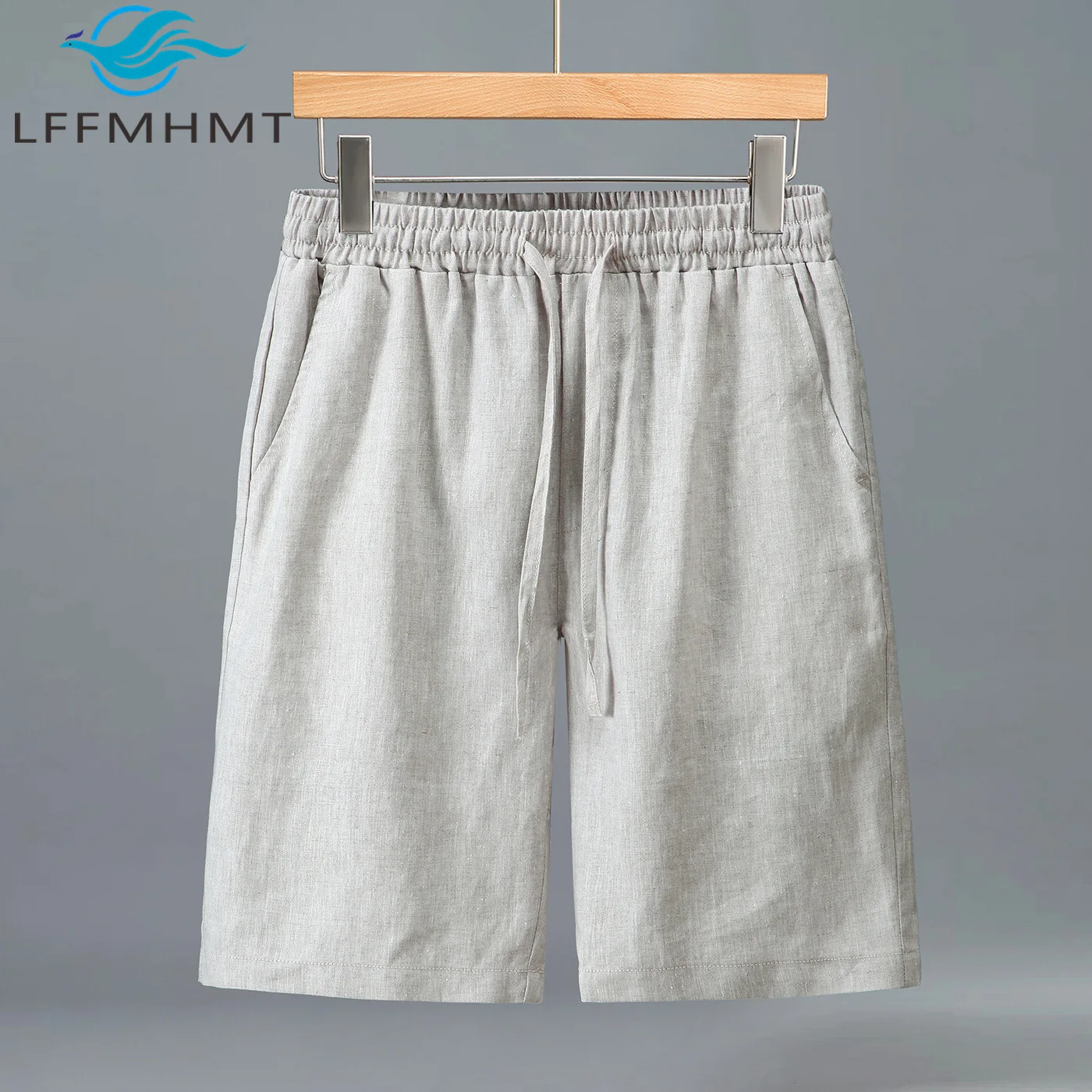 Summer Fashion Men's Pure Linen Solid Color Simple Basic Loose Casual Shorts Holiday Beach Thin Breathable Half Length Pants