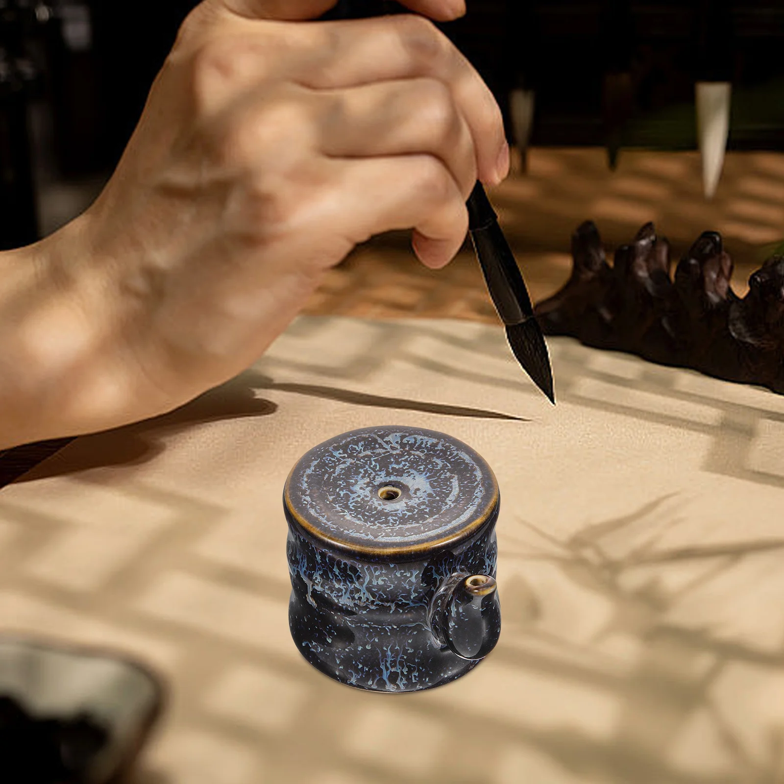 Chinese Calligraphy Water Dropper Durable Ceramic Ink Dropper Painting Brush Washer Water Container Calligraphy Accessory