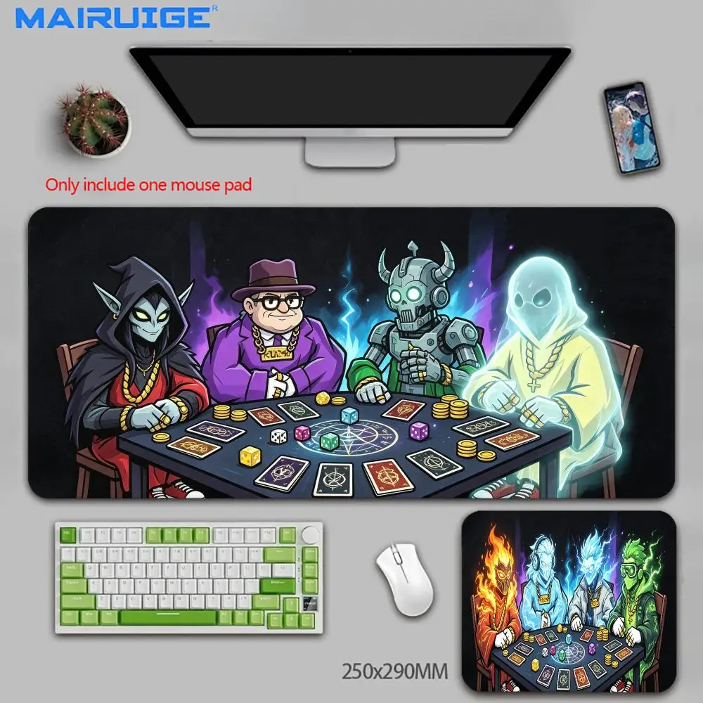 Mouse Pads Pixel Elemental Spirit Characters Colorful Energy Effect Playmat Games Laptop Bedroom Learning Game Card Pad