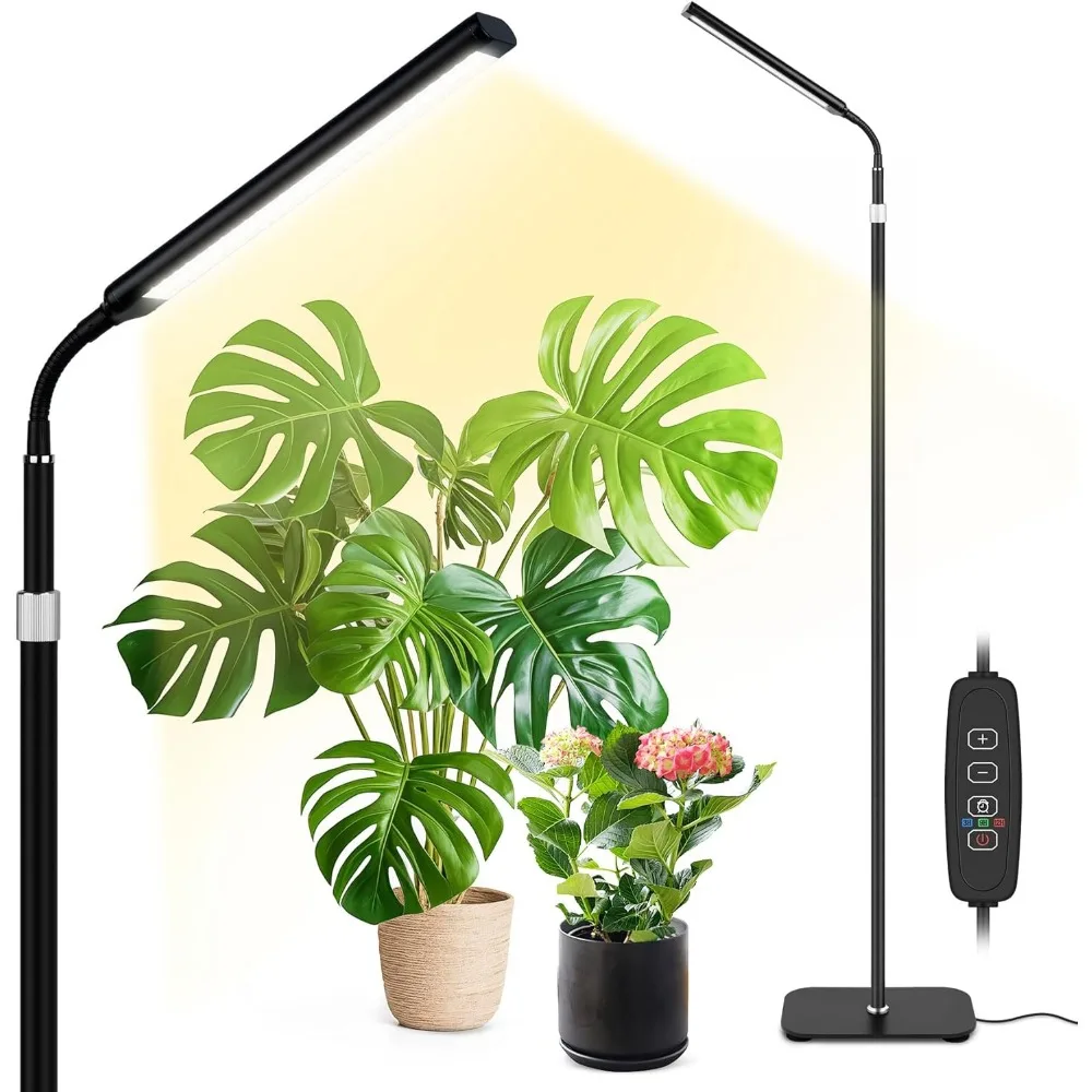 

Full Spectrum LED Grow Light with Auto Timer, Adjustable Height & Dimmable for Indoor Plants