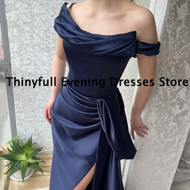 Thinyfull Sexy Mermaid Prom Dresses 2023 Off The Shoulder Evening Dress Saudi Arabia High Split Cocktail Party Gowns Custom Size