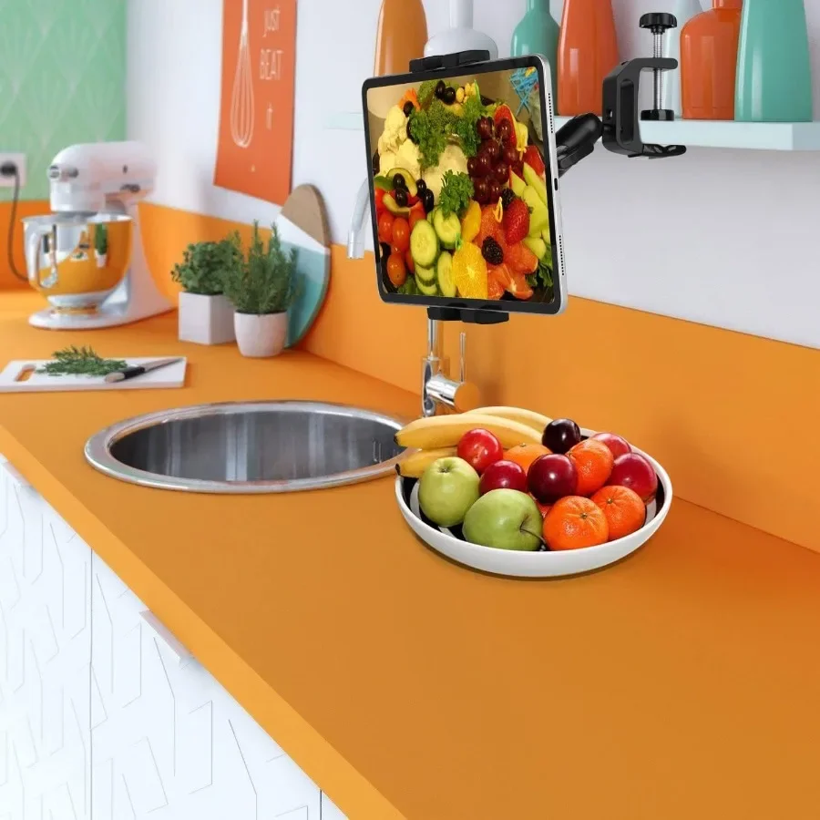 حامل لوحي للمطبخ تحت الخزانة، حامل iPad لكرسي طاولة المكتب، متوافق مع 4.712.9 iPad Nexus LG G