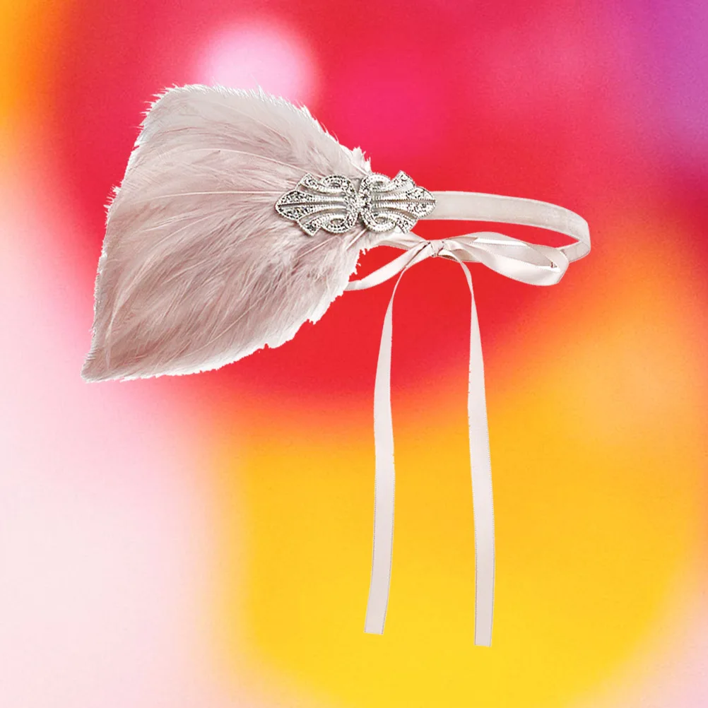 

Hair Accessories Ostrich Headb Ladies Hairb Stretchable Sequined Rhinestone Bridal Wedding Church Party Show Photography