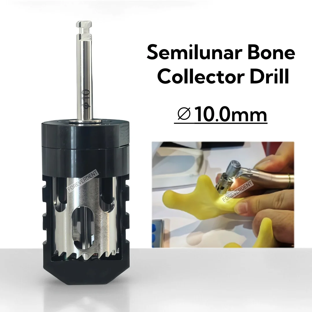 10mm Dental Semilunar Bone Collector Drill GBR SLT Semilunar Technique Semilunar Shell Bone Argumentation Bone Colloector