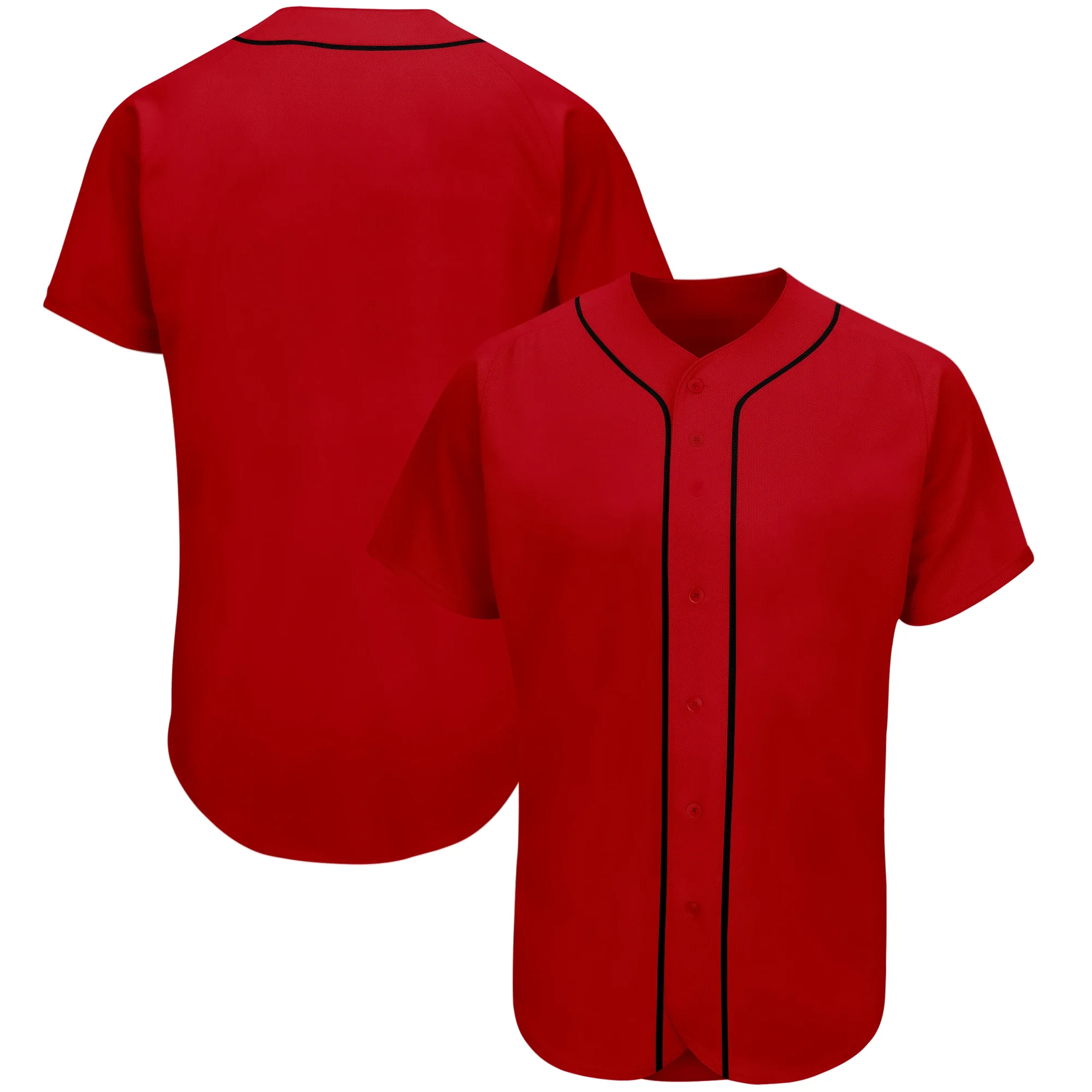 Wholesale Baseball Jersey Plain Button-down Tee Shirts Men/Adults Hip Hop Softball Uniform for Outdoor Games/Training Best Gift