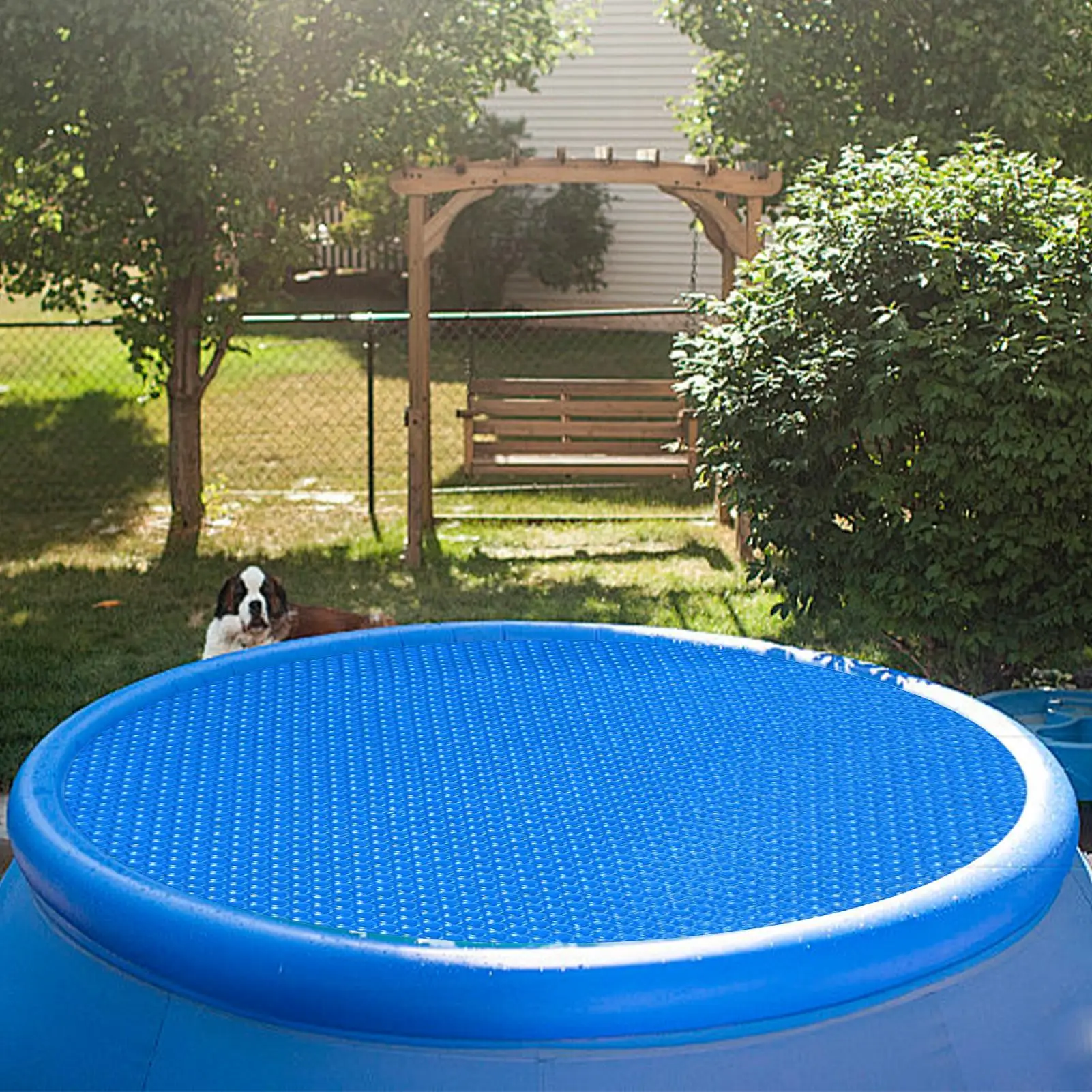 Ground Pool Solar Cover Heat Insulation Blanket Cover for Swimming Pool Protective Round Thermal Blanket with PE Bubble Film