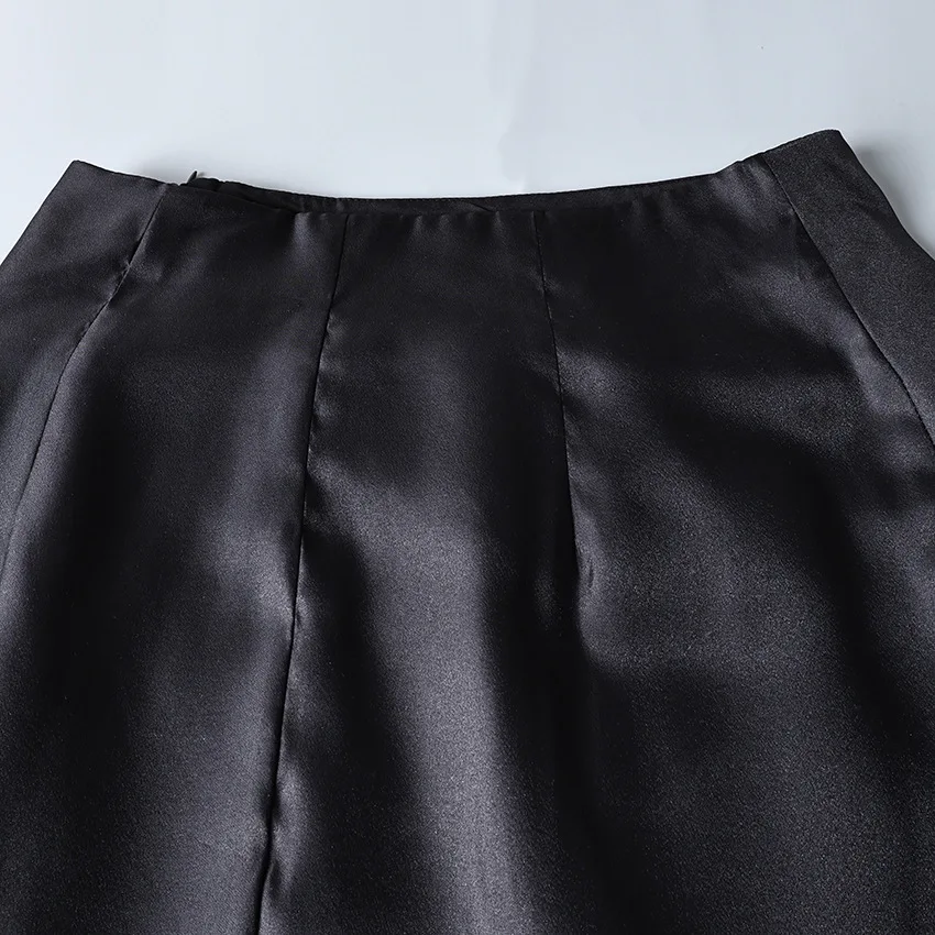 See Through Mesh Patchwork Skirts Women Fashion High Waist Casual Commuting Streetwear Vacation Party Elegant Skirt