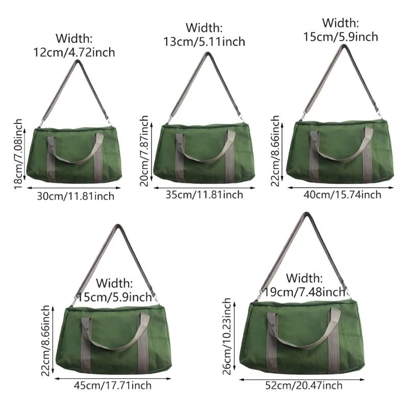 Portable Tool Bag for Men Wide Opening Tool Storage Canvas Tool Bag