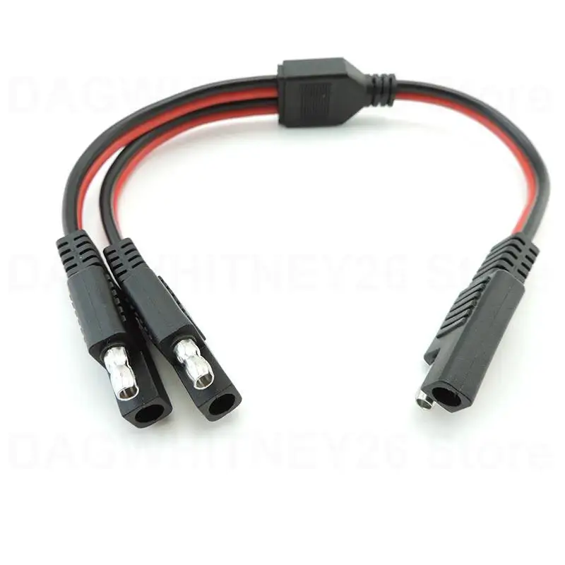 14AWG 20A SAE 1 to 2 Power Extension Cable Quick Disconnect Plug Harness Cord Car Motorcycle Solar Panel Battery Chargers U26