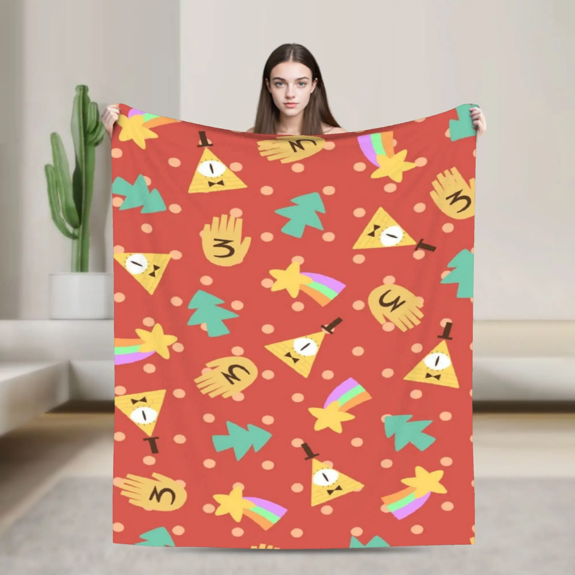 Gravitys Falls Throw Blanket for Couch  Fuzzy Soft Plush Blanket 50x60 Inches Multiple Sizes Bedspread for All Seasons