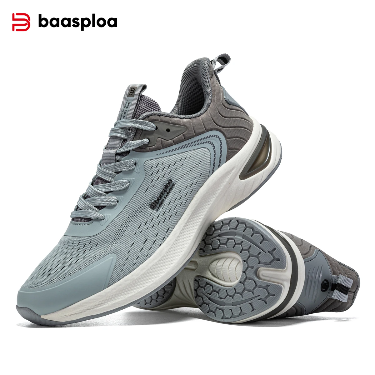 2024 Baasploa Men Sport Shoes Fashion Breathable Running Shoes Lightweight Men Brand Casual Sneakers Antiskid New Arrival