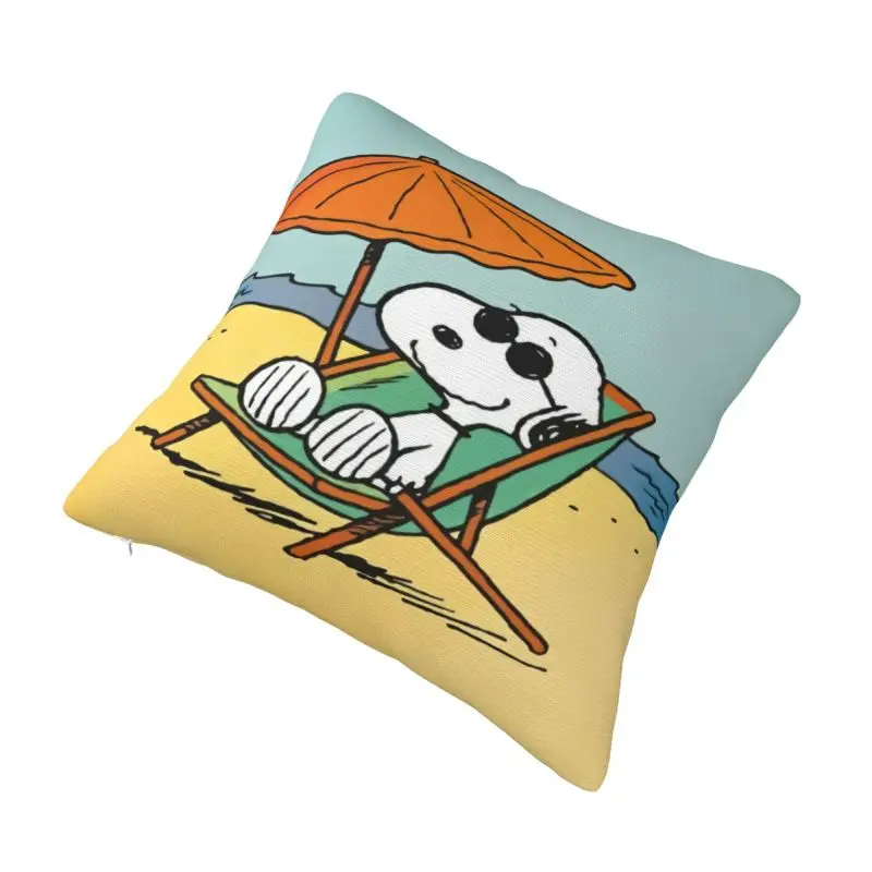 Custom Luxury S-Snoopys Anime Cushion Covers 45x45cm Soft Throw Pillow for Car Square Pillowcase