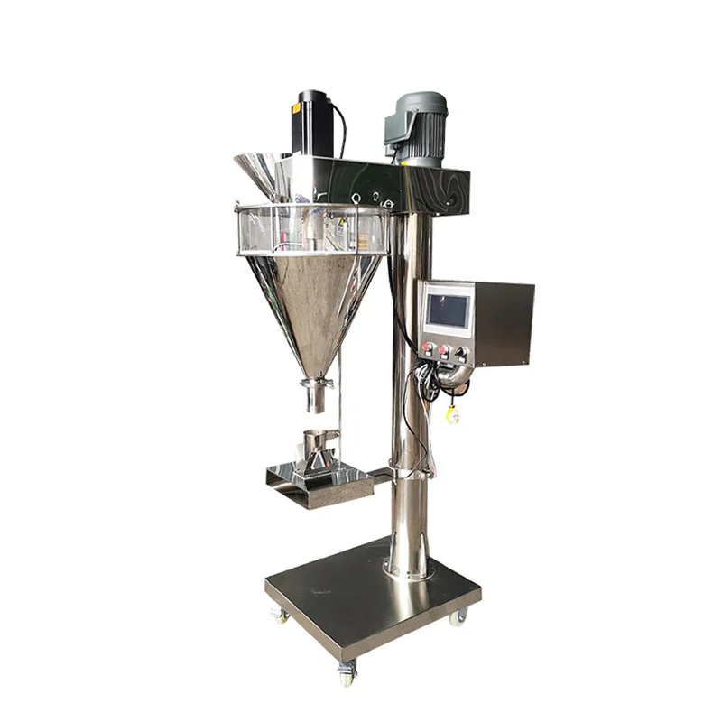 Semi-automatic screw  filling machine, large-dose granular  sub-packing weighing filling