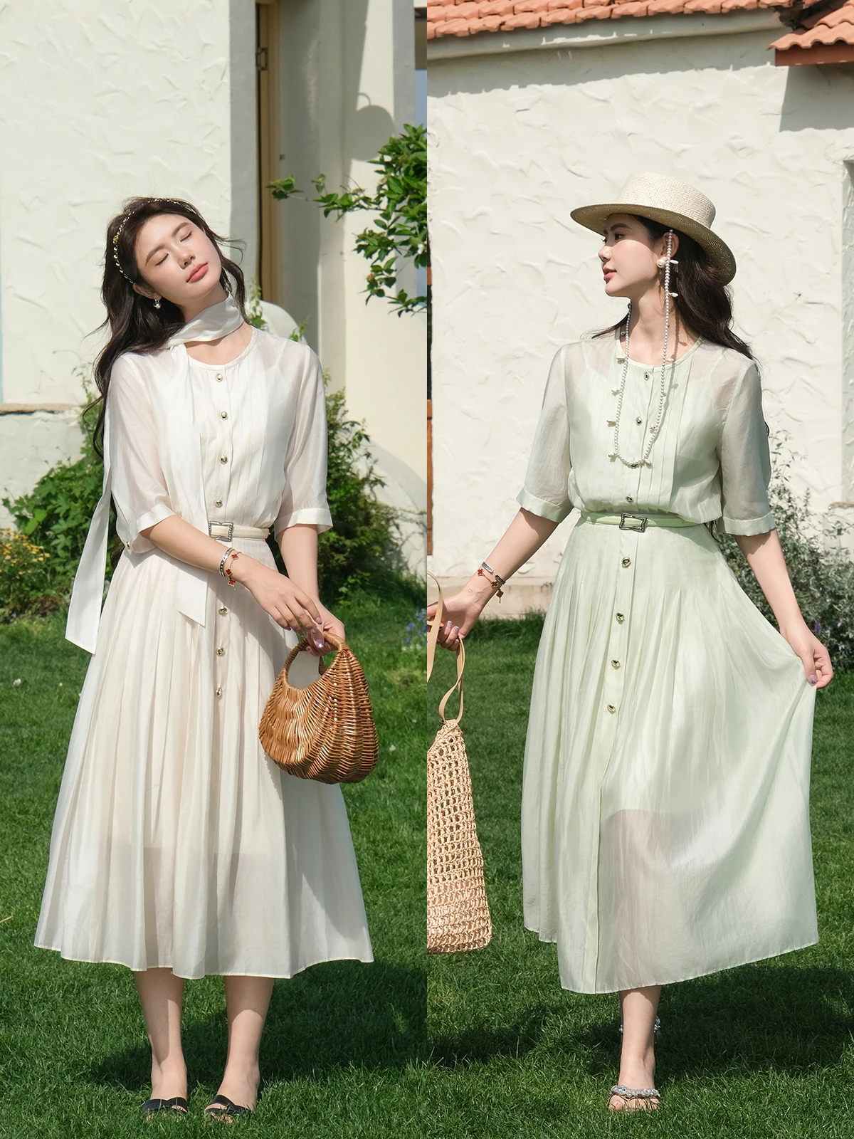 

Women's Shirt Halter Dress Set Summer Fashion Casual Cotton Linen Blend Top Bottom Separate Skirt And Blouse Ensemble
