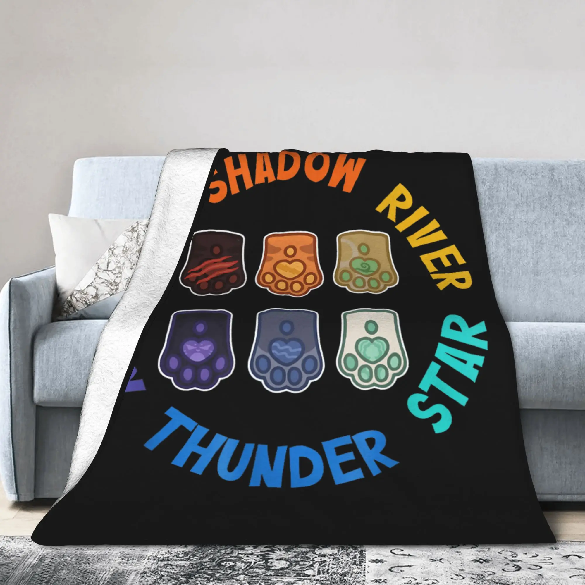 Warriors Wind River Thunder Sky Cat Awesome Knitted Blanket Flannel FireStar Warm Throw Blankets Bedding Travel Multi-function