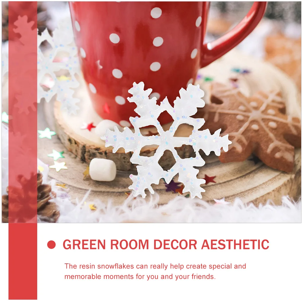 

Christmas Hanging Snowflakes Resin Accessories Decoration Pendants White Ornament