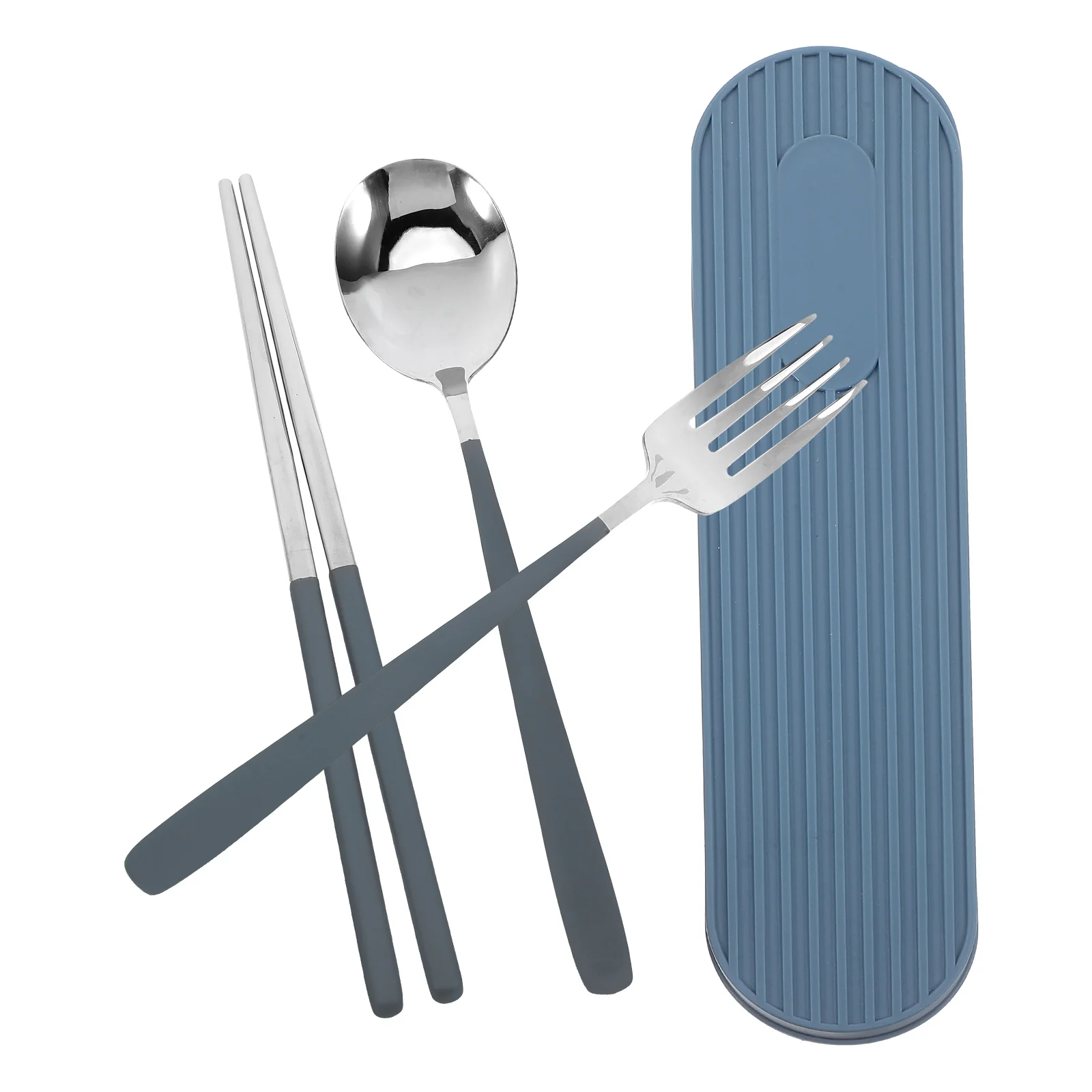 

1 Portable Stainless Steel Travel Tableware Kit Compact Utensils Set For Picnic Camping Lightweight Reusable Silverware With