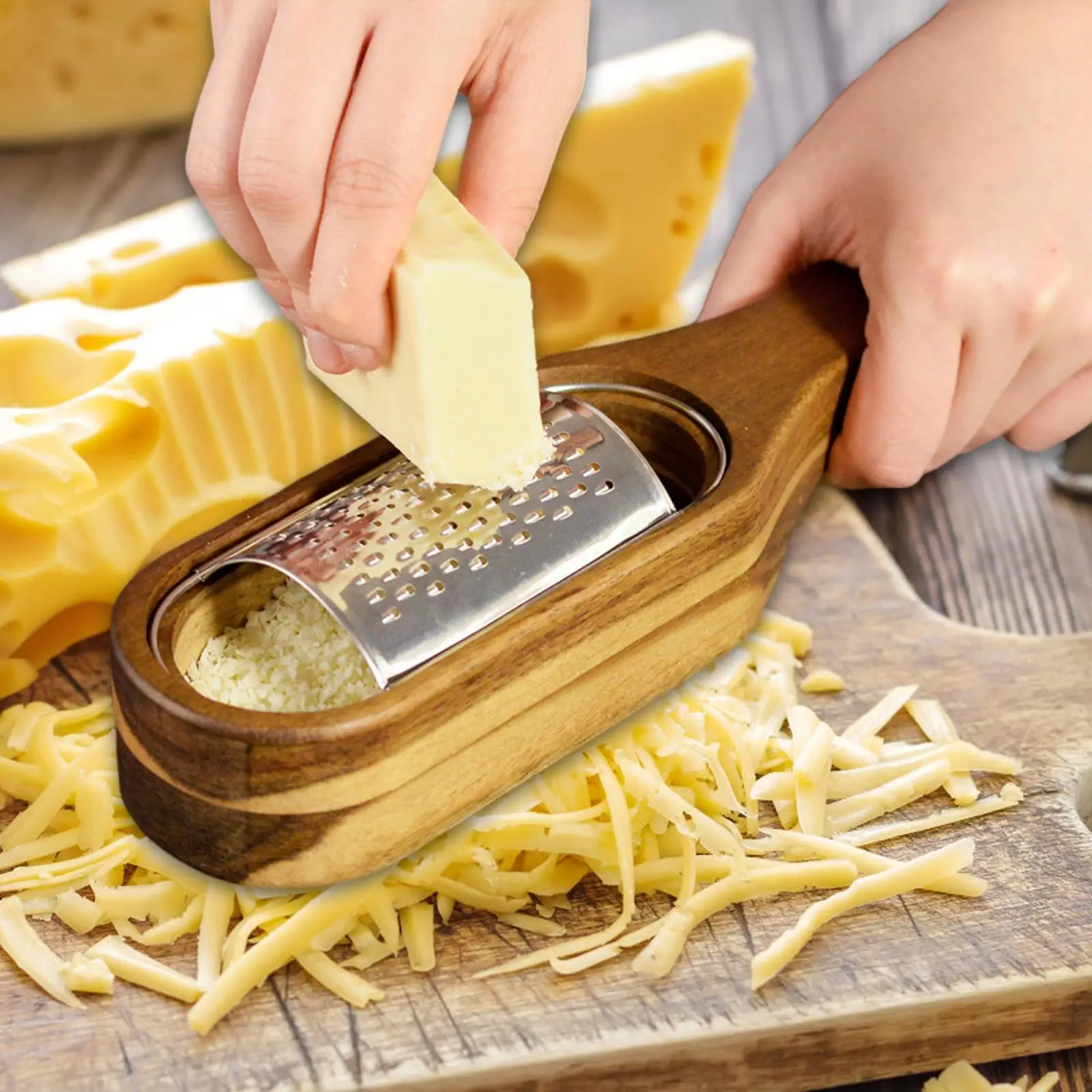 

Multifunction Cheese Grater Stainless Steel with Storage Container Practical Kitchen Utensil for Home Cooking