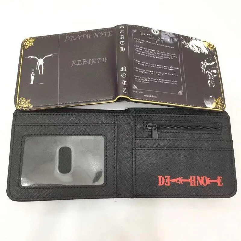 Horror Comics Death Note Anime Spiel Peripherie Brieftasche kurze faltbare Geldbörse Student Card Bag Geburtstags geschenk