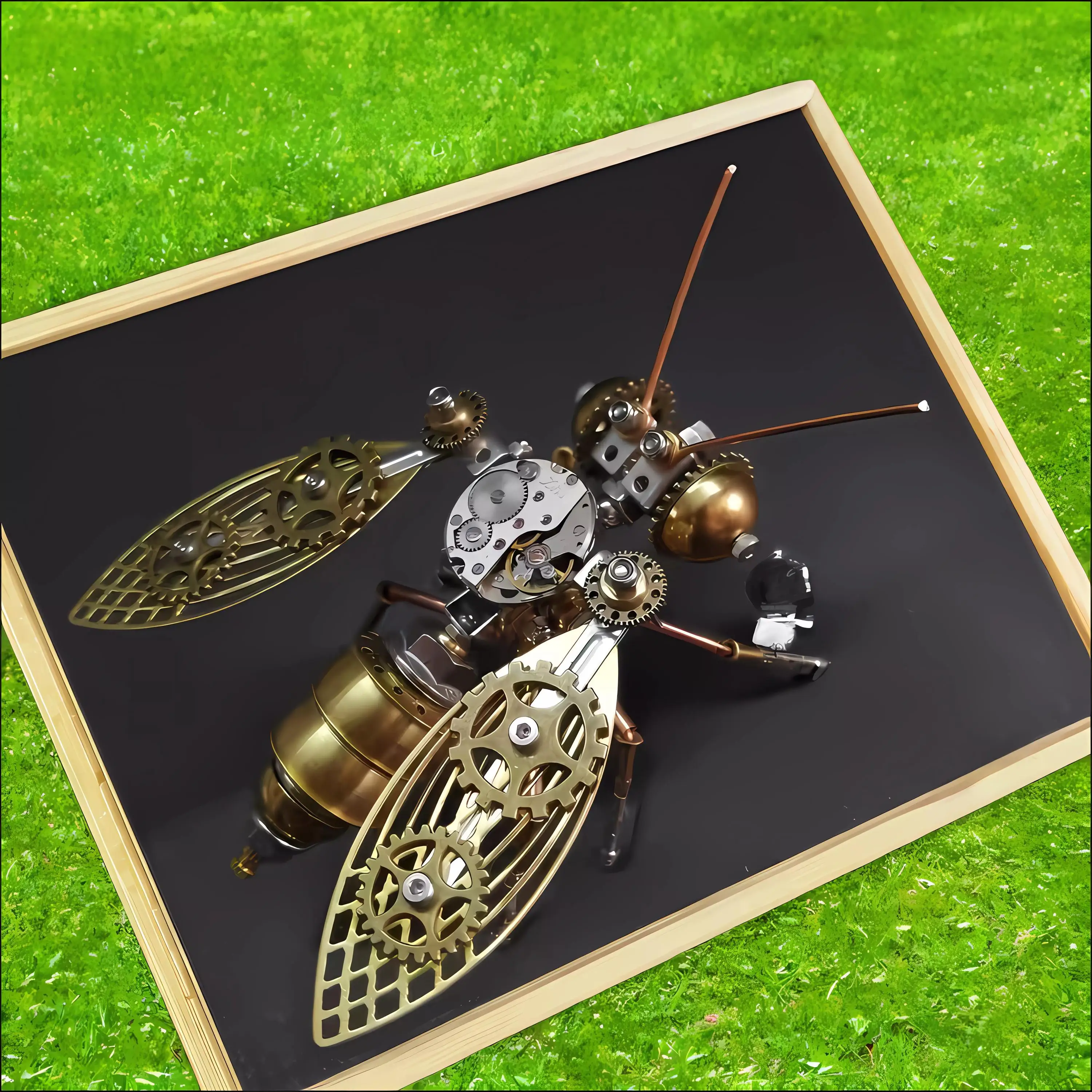 3D Insect Brass Puzzle, Steampunk Bumblebee Model Puzzle DIY Craft Kit Great Gifts for Teens and Adults Christmas Ornaments