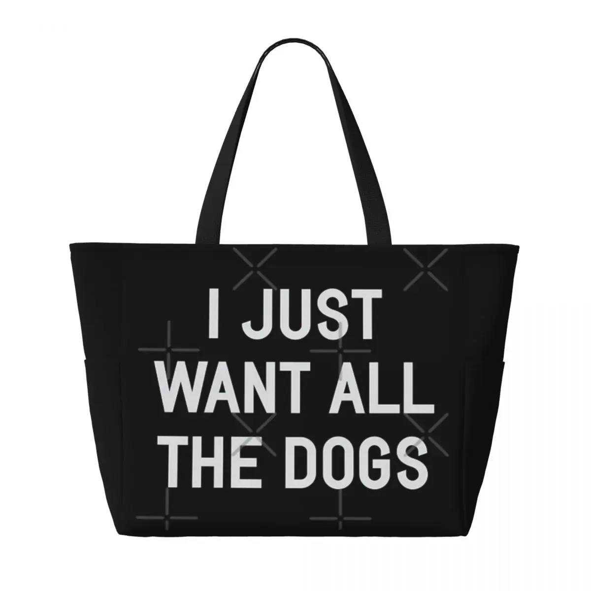 I Just Want All The Dogs Beach Travel Bag, Tote Bag Modern Large Capacity Daily Shoulder Bag Multi-Style Pattern