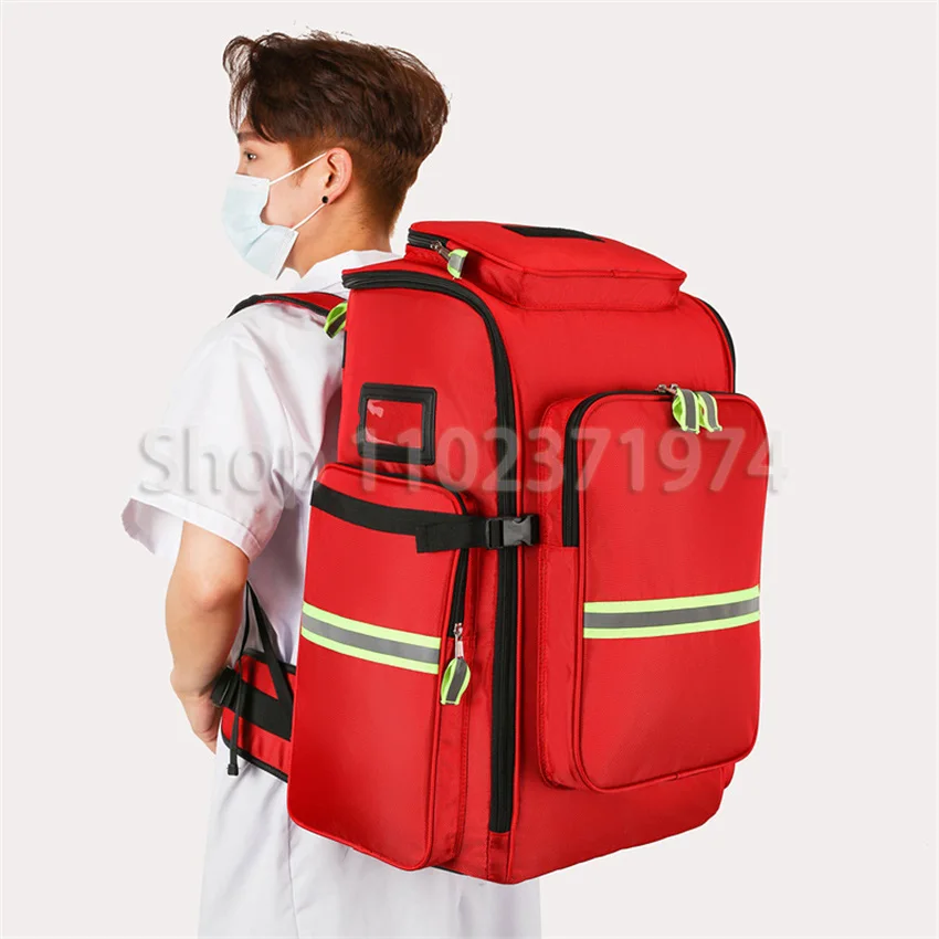Large Professional First-aid Kit Large Capacity Medical Supplies Storage Backpack Flood Control Emergency Outdoor Travel Bag