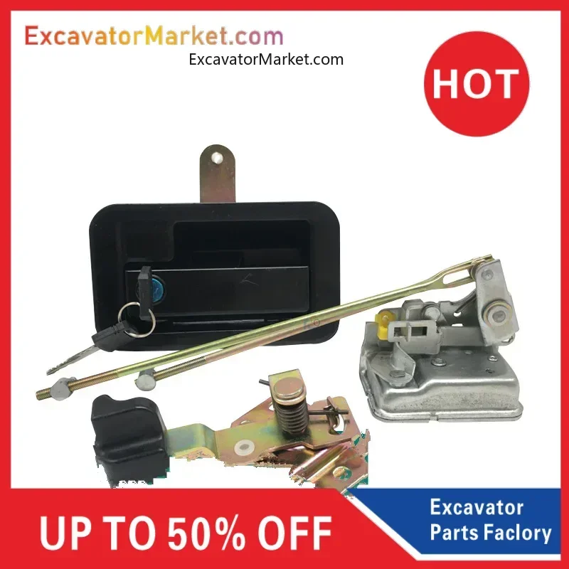 

For excavator SANY 215 225 235 285-9 8S cab door lock assembly handle lock block lock cylinder key high quality accessories