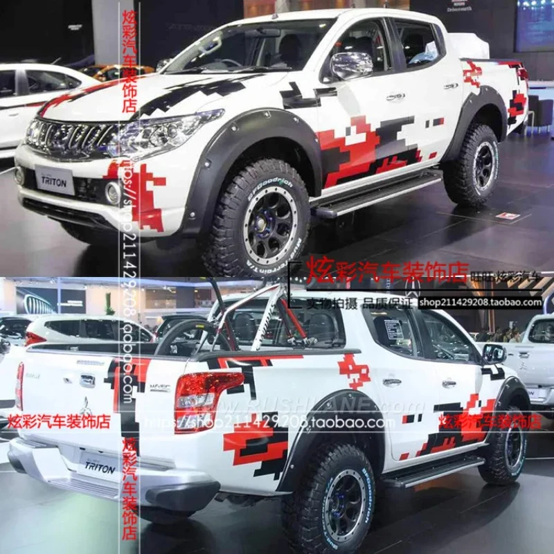 

Автомобильная наклейка для Mitsubishi L200, внешняя модифицированная специальная виниловая наклейка, аксессуары для пленки