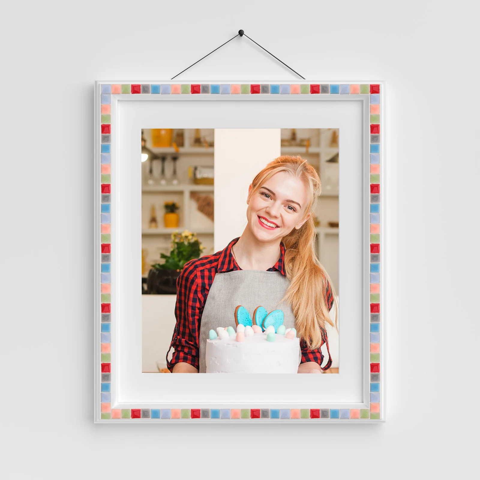 

Square Ceramic Mosaic Tiles Pieces Bright Smooth Surface DIY Crafts Photo Frame Tray Flowerpot Decoration Arts and Crafts Tiles