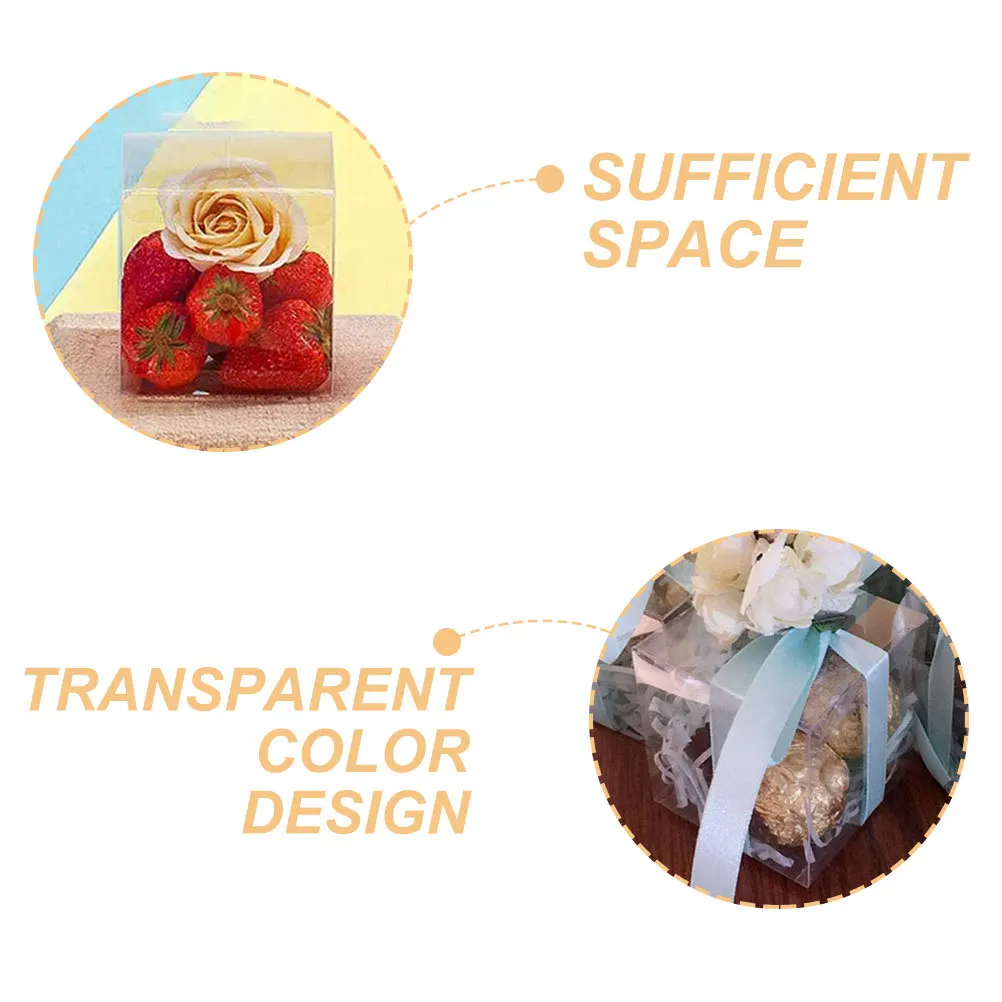 

20Pcs Gift Boxes Clear Small Candy Packaging Boxes Storage Cases Party Favors for Wedding Birthday Chocolate Candy Case
