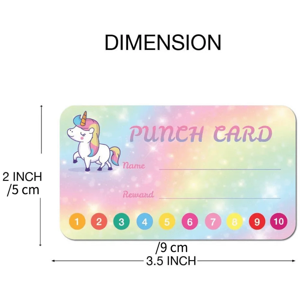 50pcs, Motivational Cartoon Punch Card, Rewards Kid, Classroom Teacher Incentive Loyalty Behavior, Classroom Favor, Student Gift