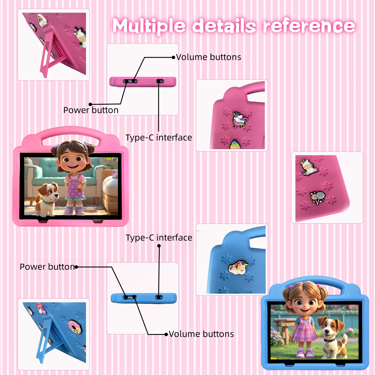 10.1''kids tablet , Android12, 3+64GB, 2+5MP, 4000mAh, expandable 1TB, high-definition , parental control,holiday gift,EVA CASE