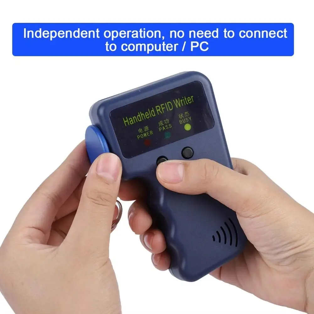 Programmable ID Card Handheld Duplicator Low-frequency Rewritable 125KHz Reader Replicator Waterproof Handheld Design