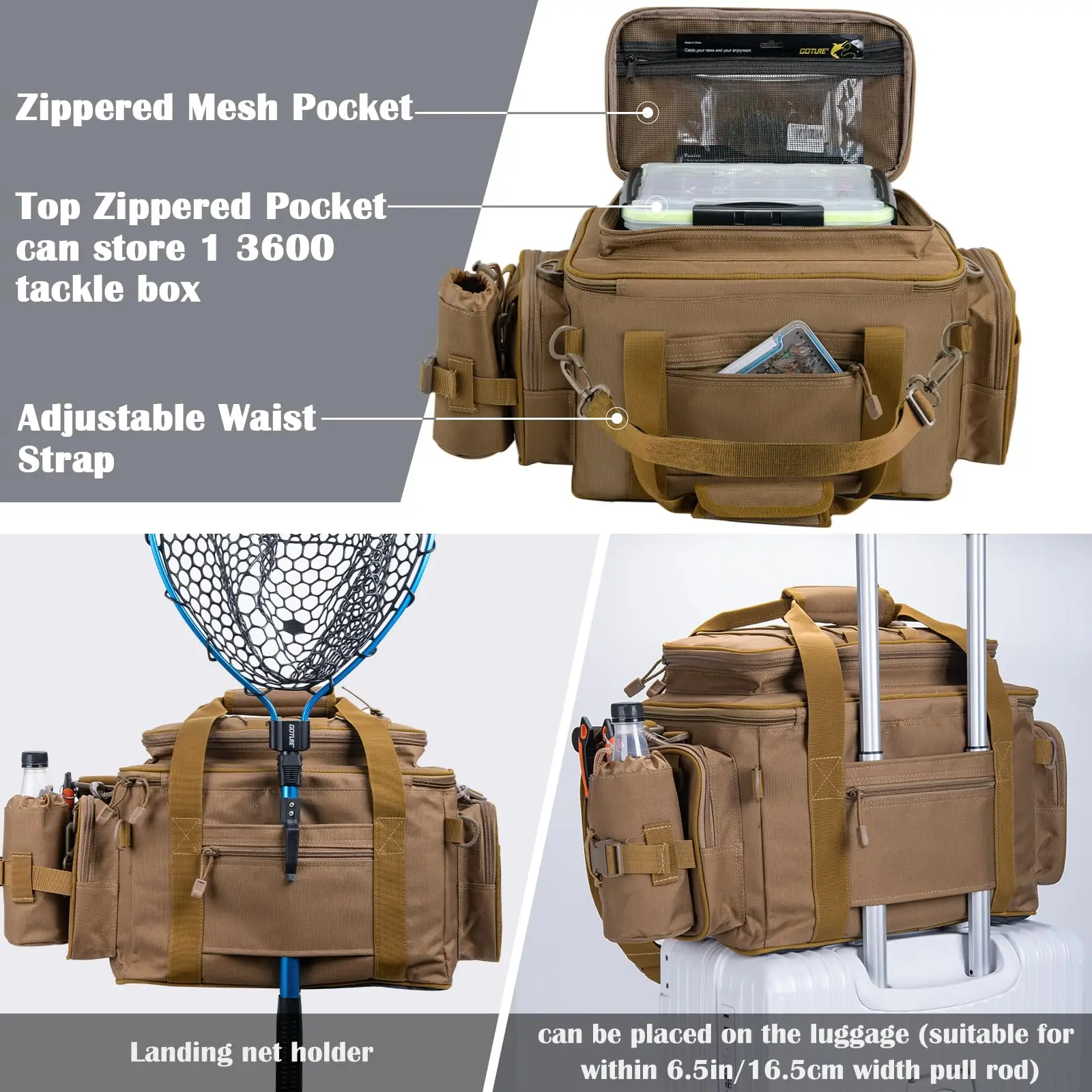 Bolsa de pesca impermeable Goture – Organizador táctico antideslizante - imagen 2