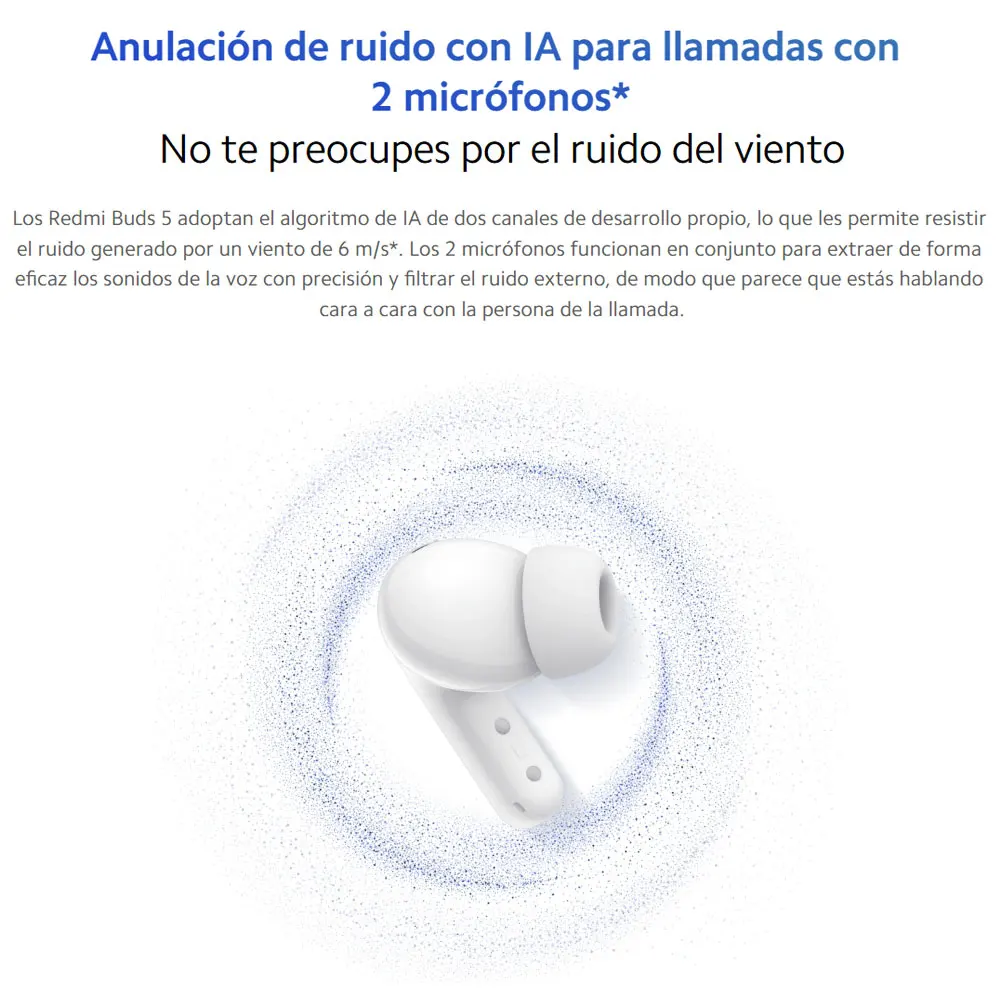 Xiaomi-auriculares inalámbricos Redmi Buds 5, dispositivo de audio con Bluetooth 5,3, cancelación activa de ruido, control táctil, hasta 46dB,