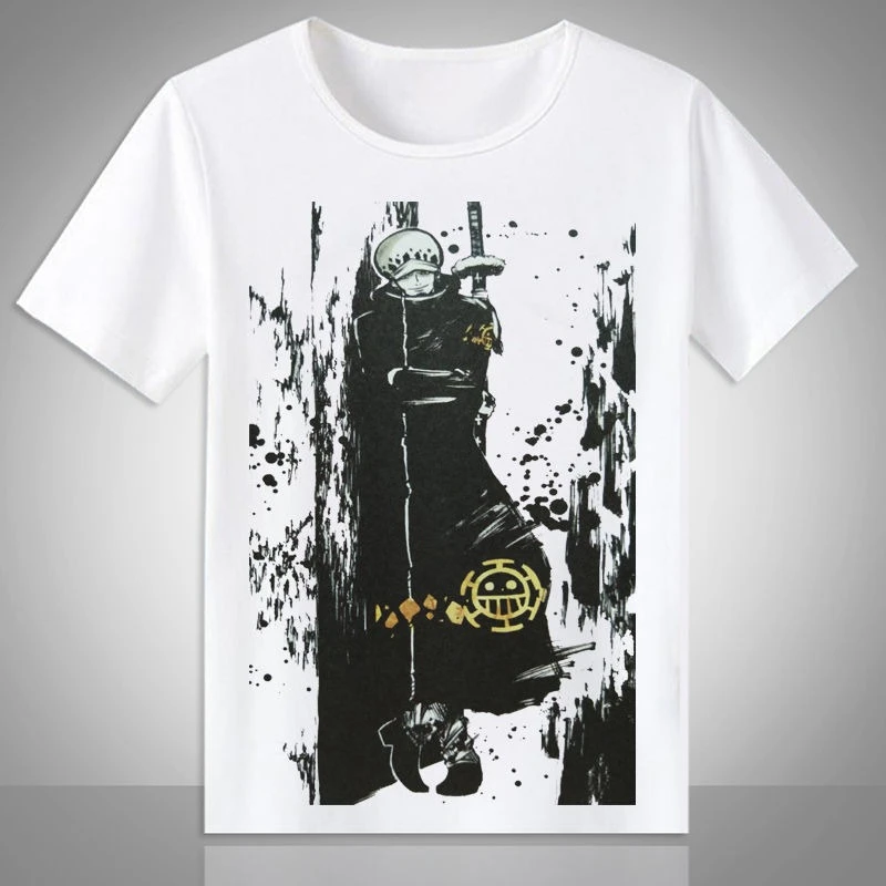 ONE Short-sleeved New Animation Luffy Sauron Tide Brand Nautical King Sports and Leisure Short-sleeved Trend Explosion PIECE Top