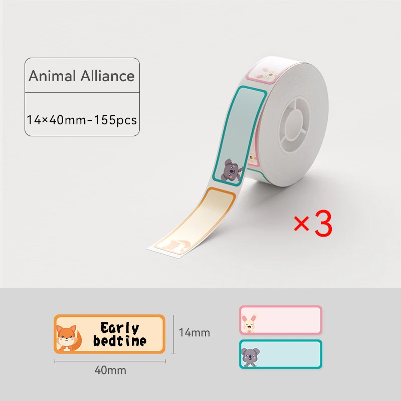 3 Rolls Kleur Thermisch Label Papier zelfklevende Sticker voor Niimbot D11 D110 D101 H1S Home Office Printer