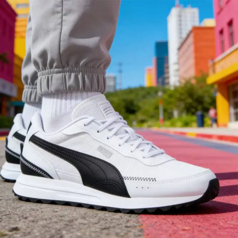 

2026 new PUMA Road Rider Unisex Fabric Comfort Soft Cushioning Everyday Low Top Lifestyle Casual Shoes White Black 397432-05