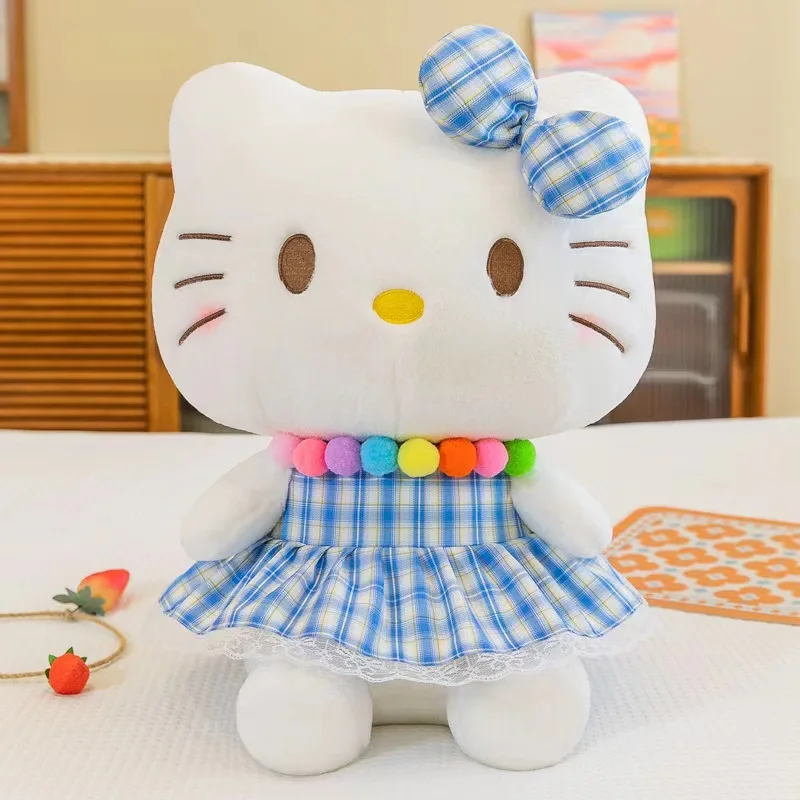 22-35cm Sanrio Hello Kitty Anime Cartoon Cute Stuffed Toys Plushier Soft Pillow Birthday Gifts For Girls Kawaii Pendant Dolls