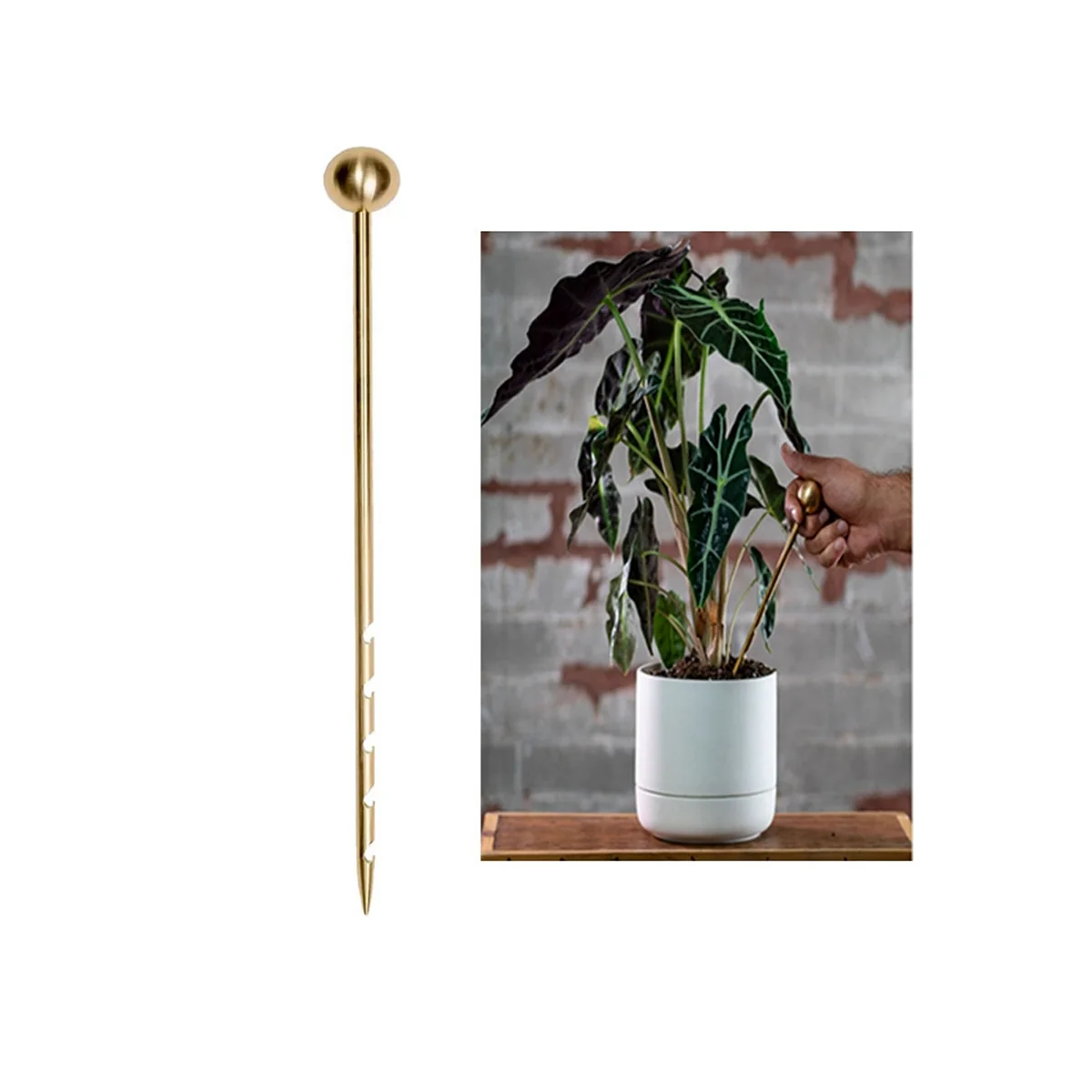 14Inch Brass Soil Sampler Probe Monitor Soil Sampler and Moisture Meter for Lawn Plant Garden Farm Soil Sampling