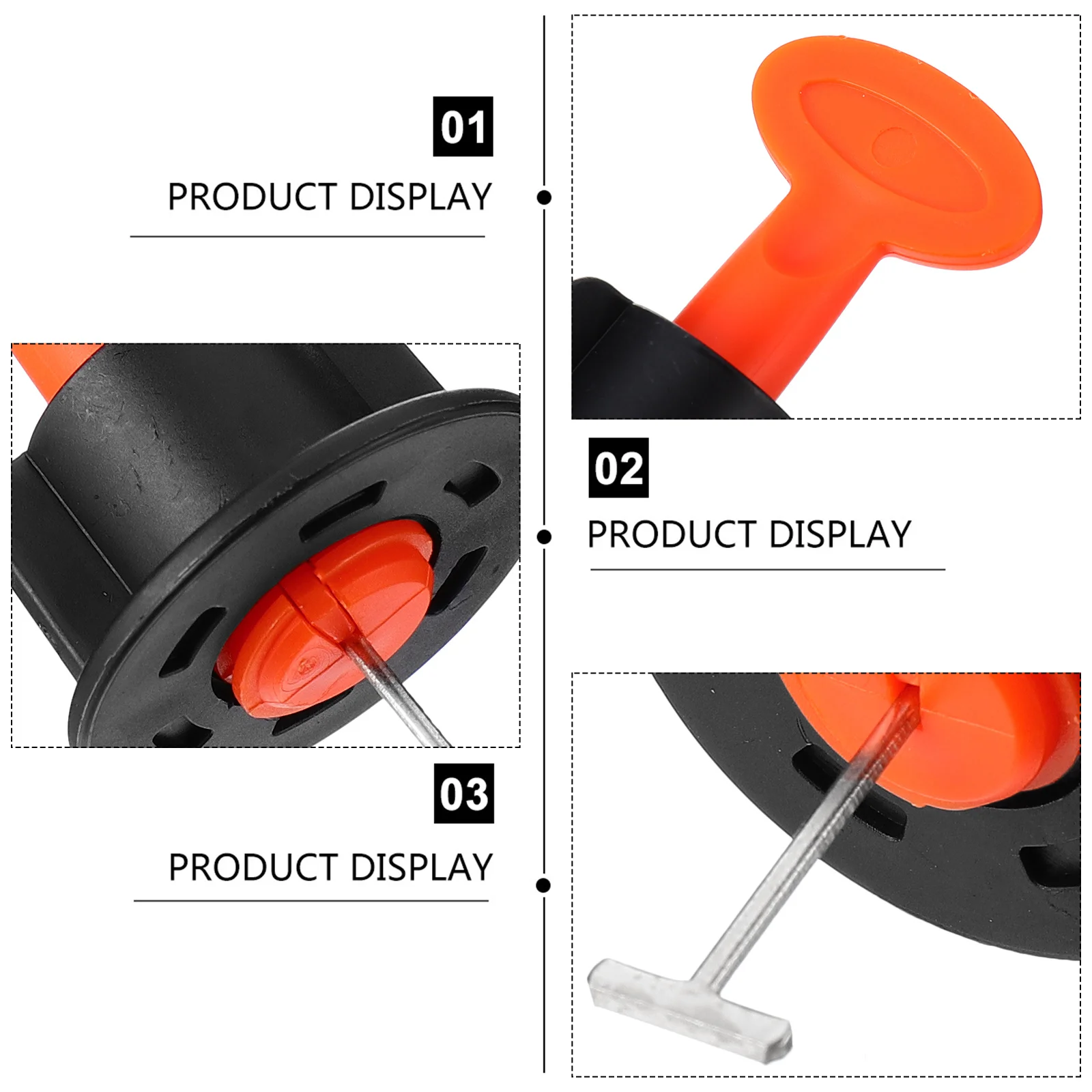 

51Pcs Tile Spacer Leveler Locator Kit Durable Reusable Steel Needle Design Home Wall Building Floors Tile Leveling System