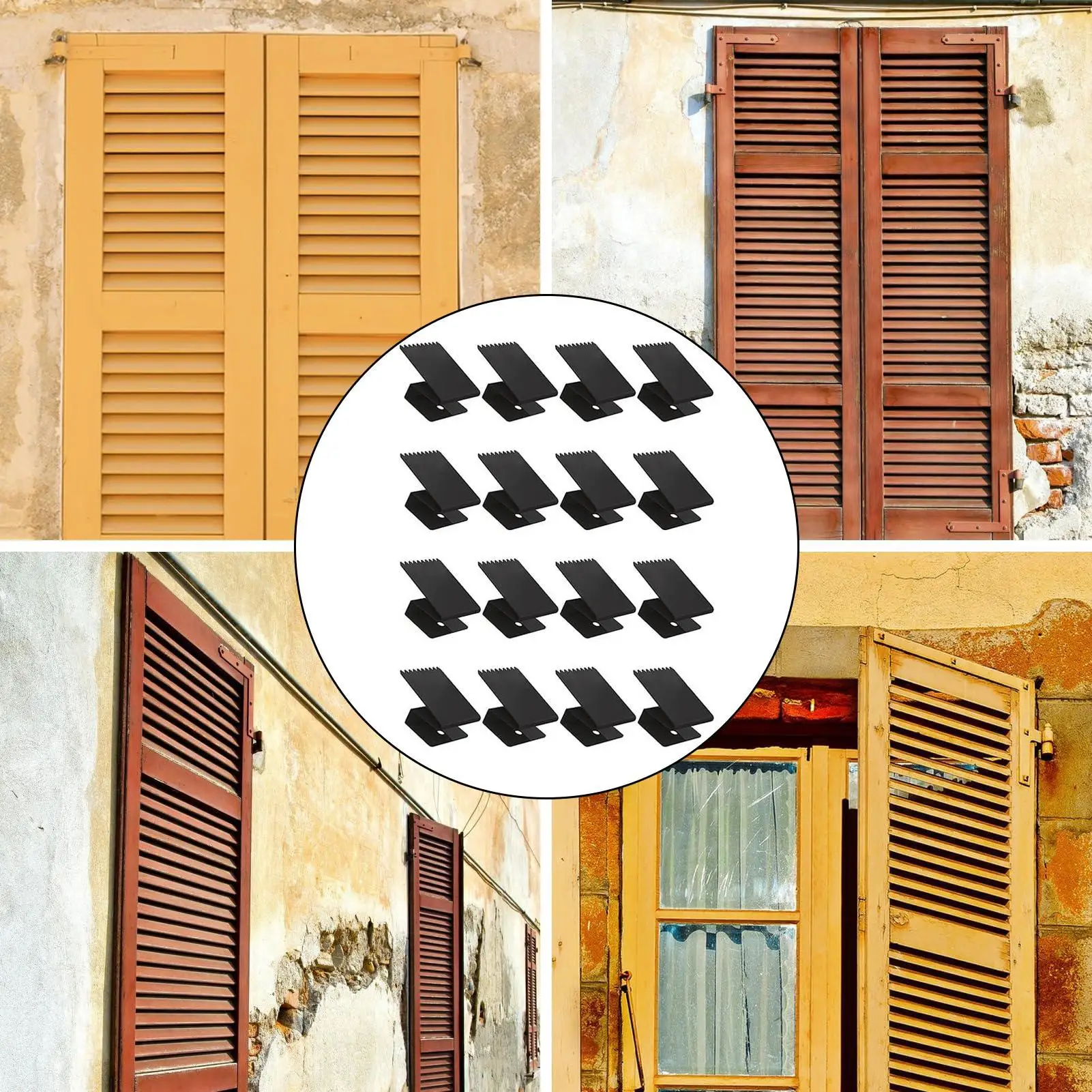 

Strong Wind Clips For Plywood Heavy Duty Reusable 16 Pieces Strong Wind Plywood Window Clips For Wood Concrete Brick 1/2-Inch