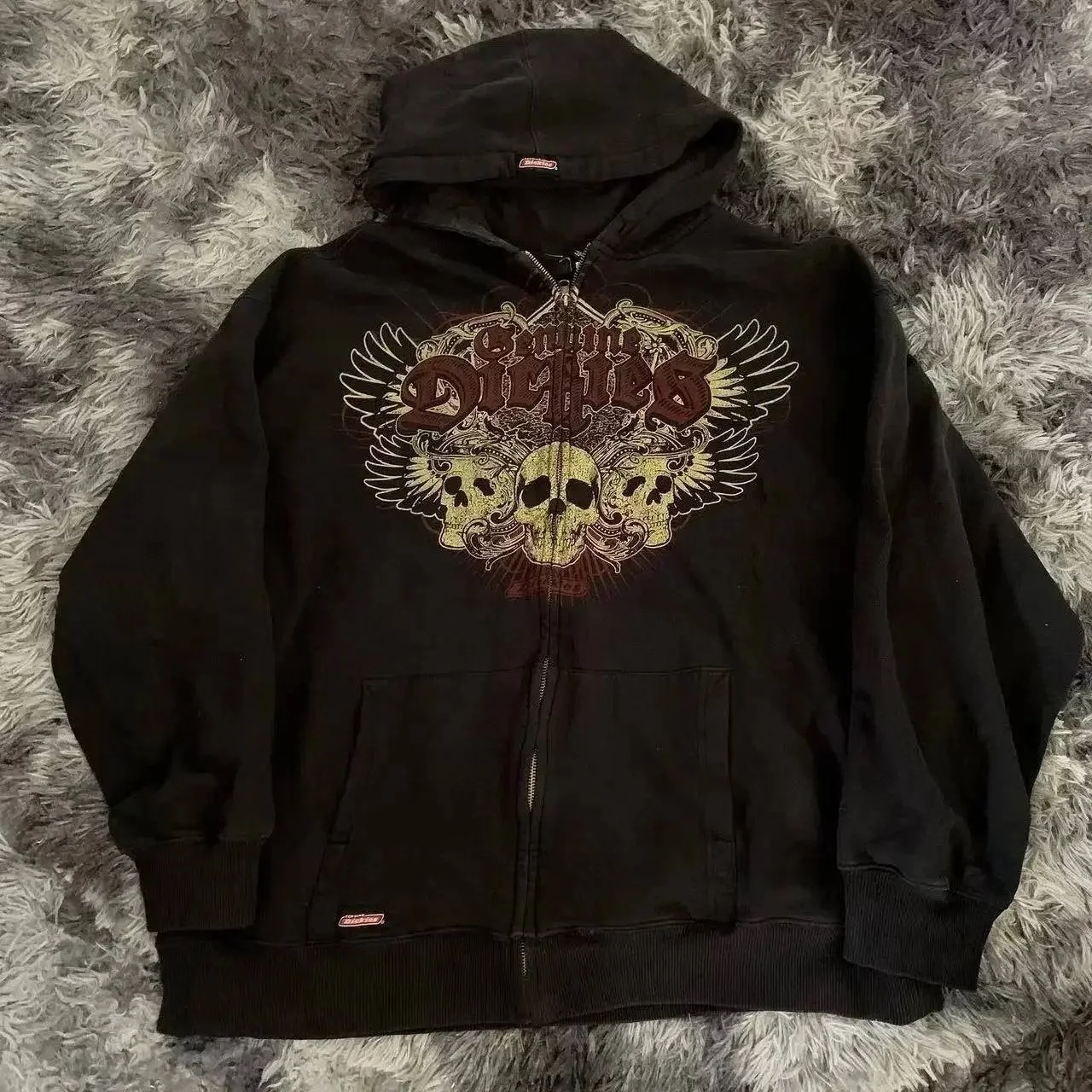 MMA Elite Gothic Skull Hoodie Men Women Ecko Unisex Oversized 