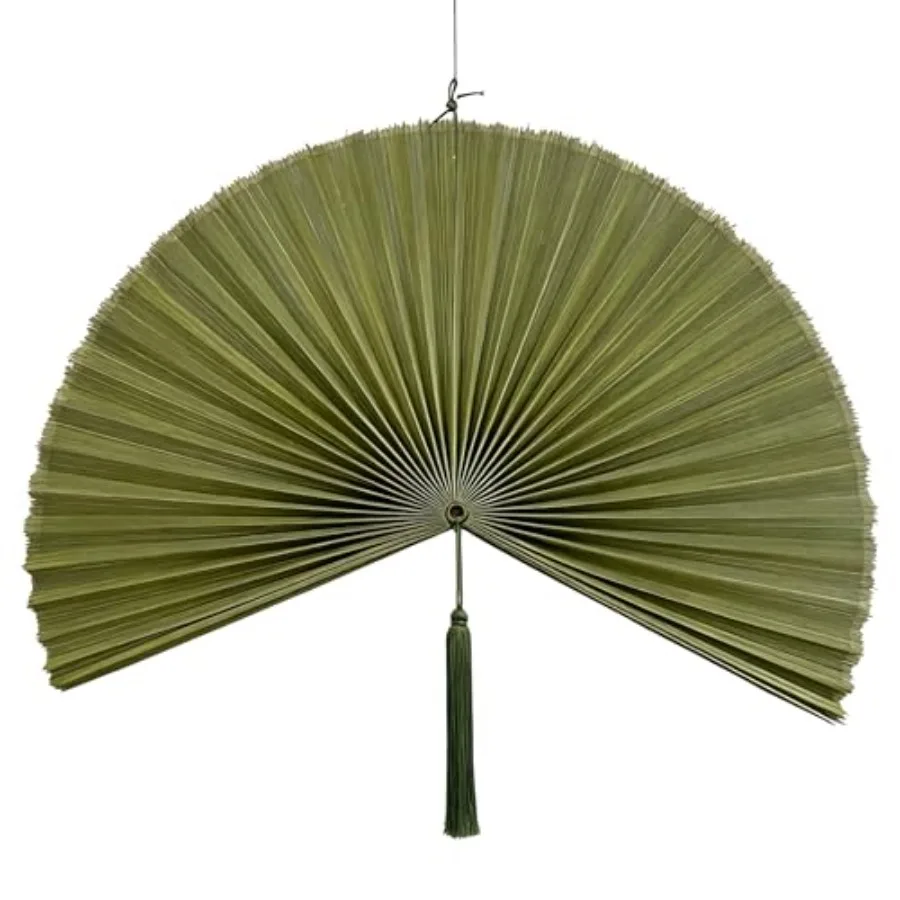 Bamboo Fan Wall Decor, Japanese Wall Fan, 40 in Large Oriental and Asian Style Hanging Decoration for Above the Bed Headboard D
