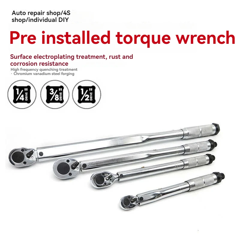 

Torque Wrench 1/4"//3/8"//1/2" Precise Reversible Ratchet Torques Key Professional Bicycle Motorcycle Car Automotive Tool