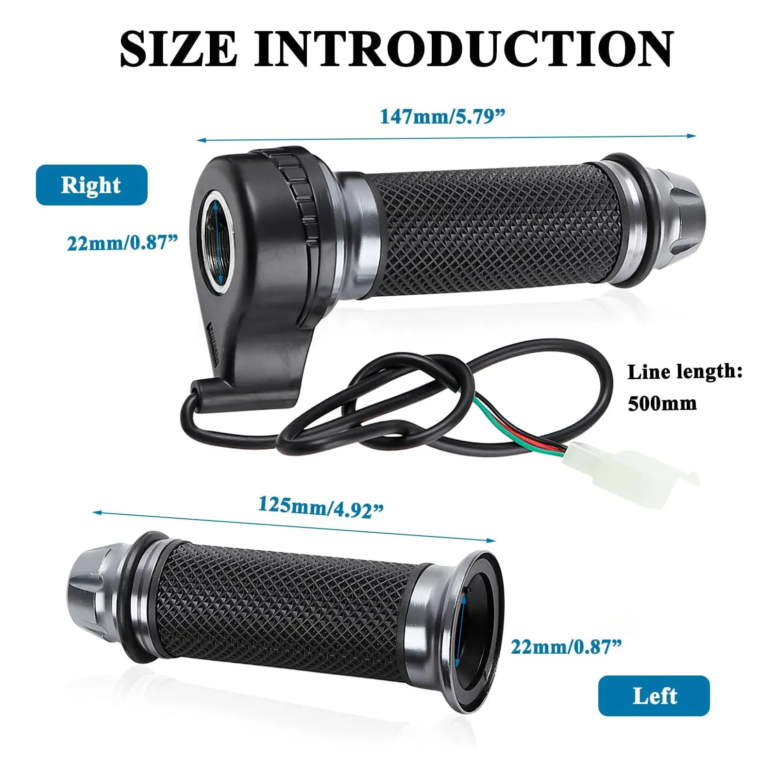 Pegangan Sepeda 7/8 Inci 22Mm Pegangan Tangan Sepeda Motor Pegangan Tangan untuk Aprilia Victory Yamaha BMW Ducati Honda Suzuki Kawasaki