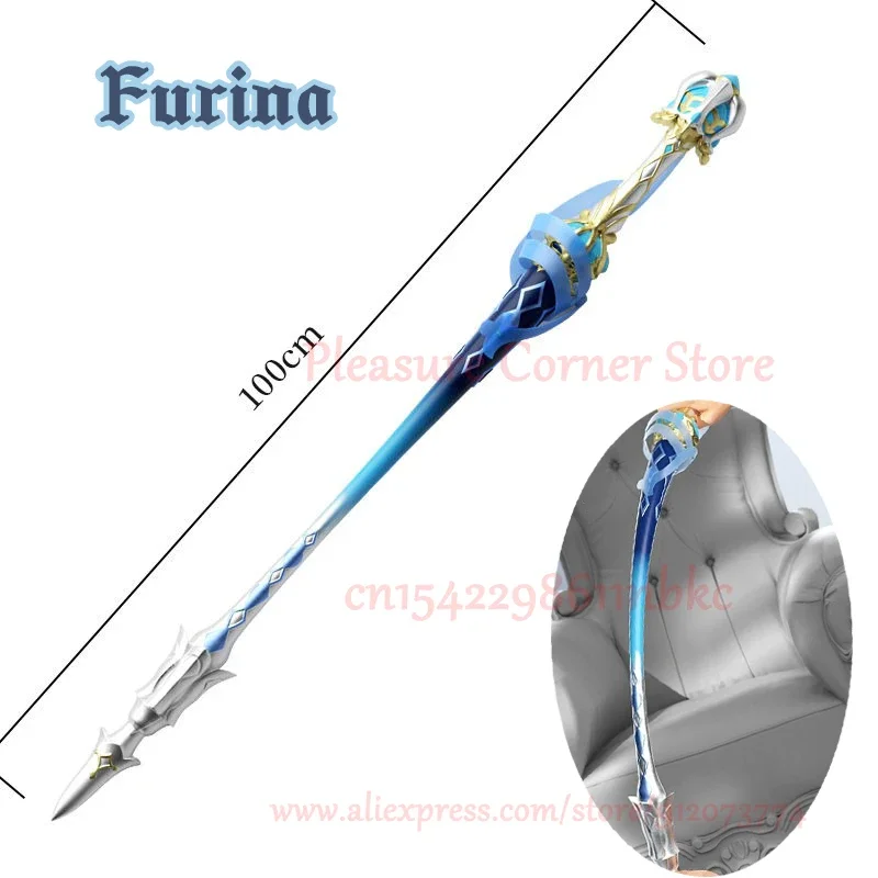 

Furina Weapon Focalors Sword Реквизит для косплея Genshin Impact Splendor of Tranquil Waters Blade Модель персонала Hydro Archon