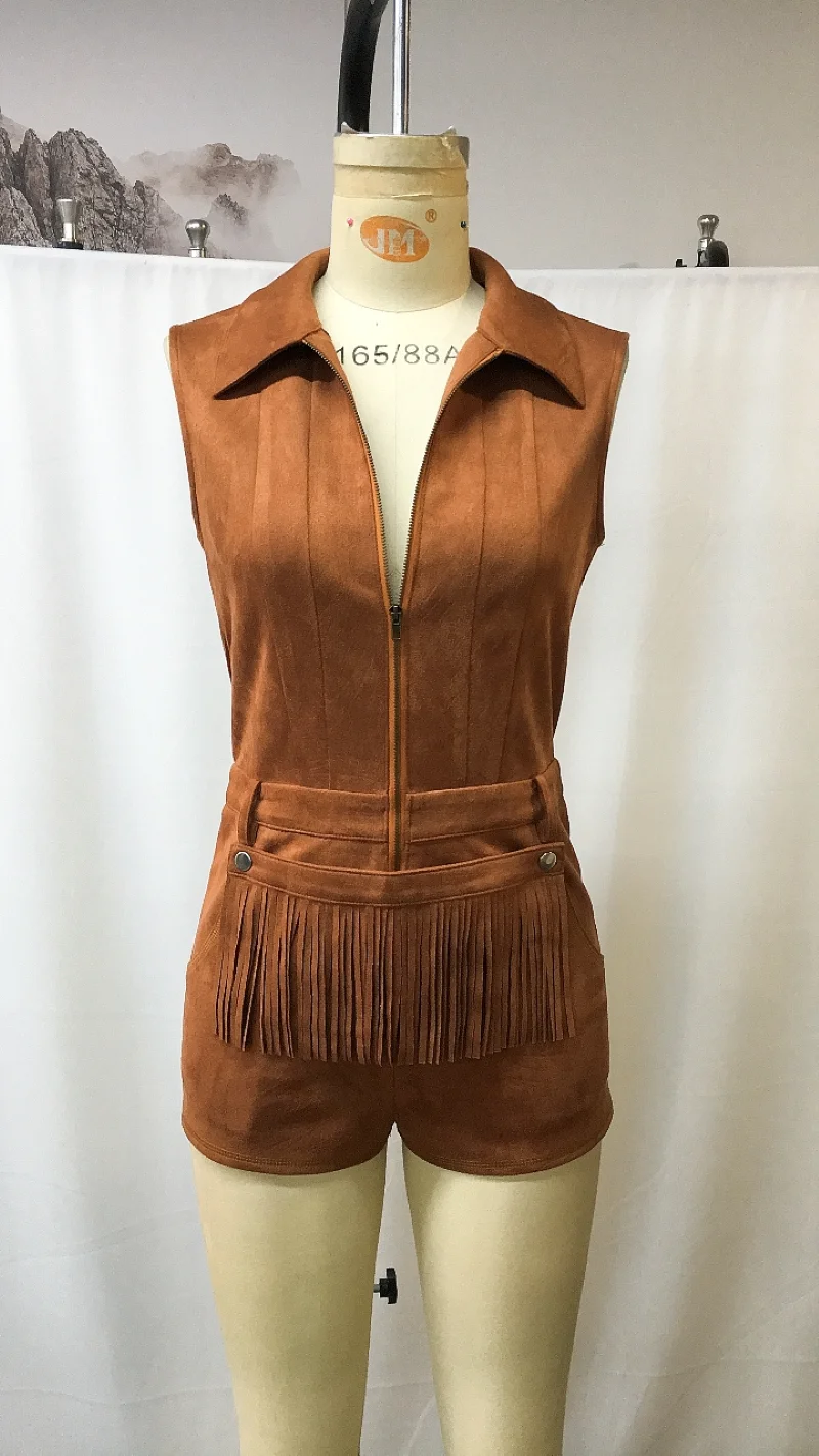 بدلة رومبير نسائية غربية أنيقة موديل 2025 بنمط راعية البقر البوهيمية بدلة صيفية غير رسمية للحفلات مهرجان موسيقى الريف ث