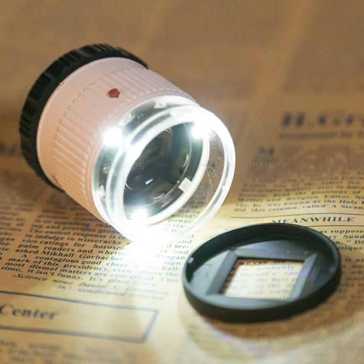 20pcs 30x Cylindrical Scale Optical Glass Lens Focusing Hd Magnifying Glass Antique Jewelry Measurement Textile Printing