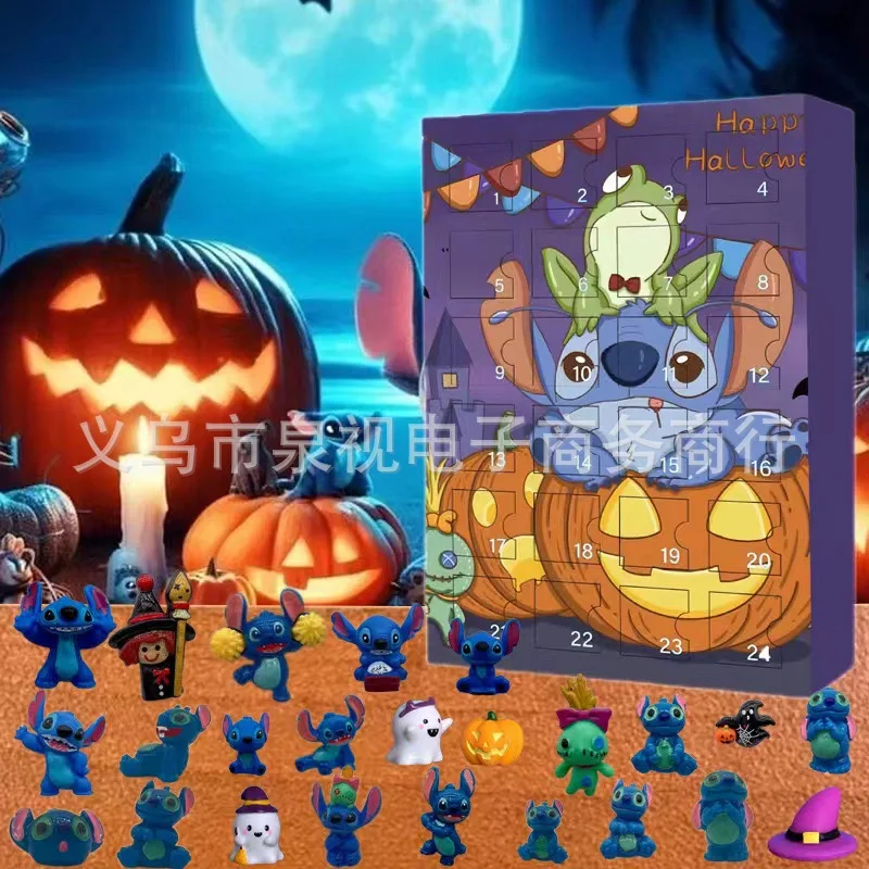 2026年新作 24個入り カートゥーン リロ＆スティッチ オーナメント おもちゃ 24日間 ハロウィン カウントダウン ブラインドボックス アニメ クリスマス コレクション おもちゃ ギフト